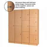 Primary Height One, two, three & Four Door Premium Wooden Lockers - H1370mm Flat Top with knob handles 1