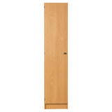 Secondary Height One Door Premium Wooden Locker - H1800mm Flat Top with knob handle front view