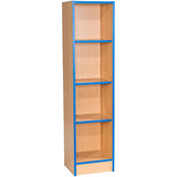 Smart Storage Folio 375mm Wide Slimline Flat Top Library Bookcase with 3 shelves