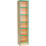 Smart Storage Folio 375mm Wide Slimline Flat Top Library Bookcase with 5 shelves