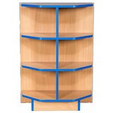 Smart Storage Folio 650mm End Cap Flat Top Fixed Shelf Bookcase with 2 shelves front view