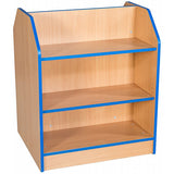 Smart Storage Folio 750mm Wide Double Library Bookcase with 2 Shelves  per side