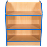 Smart Storage Folio 750mm Wide Double Library Bookcase with 2 Shelves per side front view