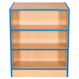 Smart Storage Folio 750mm Wide Flat Top Library Bookcase with 2 shelves front view