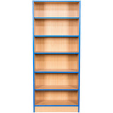 Smart Storage Folio 750mm Wide Flat Top Library Bookcase with 5 shelves front view