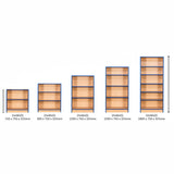 Smart Storage Folio 750mm Wide Flat Top Library Bookcases