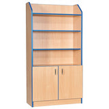 Smart Storage Folio 750mm Wide Library Bookcase Cupboard with 3 External Shelves