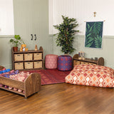 Willowbrook Bohemian Cosy Bundle including 8x Bean cushions with trolley, 2x storage units, 2x Large Bean Pods, Kilim Floor Mat, Large Floor Bean Bag and FREE Tapestry DFEC164 Childrens Furniture 