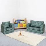 Willowbrook Farmhouse Kendal Loose Cover Range Chair and Sofa DFEU227 Green Floral Print for Children Lifestyle Image