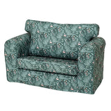 Willowbrook Farmhouse Kendal Loose Cover Sofa DFEU179 Green Floral Print for Children