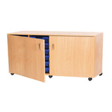 SMART STORAGE-28 SHALLOW TRAY QUAD MOBILE UNIT WITH DOORS