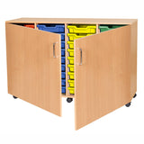 SMART STORAGE-36 SHALLOW TRAY QUAD MOBILE UNIT WITH DOORS