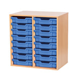 Smart Storage 16 Shallow Tray Double Unit