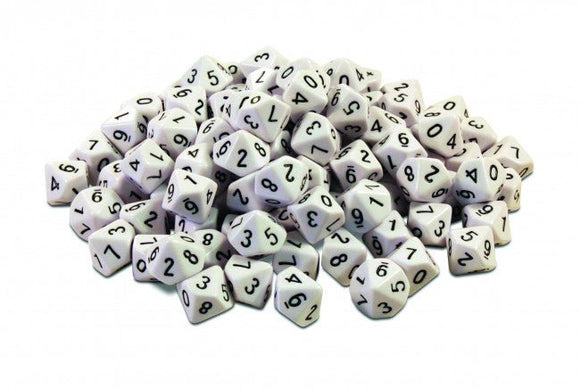Invicta Ten Sided Number Dice 0-9 (Pk10)